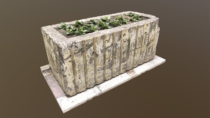 Prishtina City Concrete planter (old, small) 3D Model