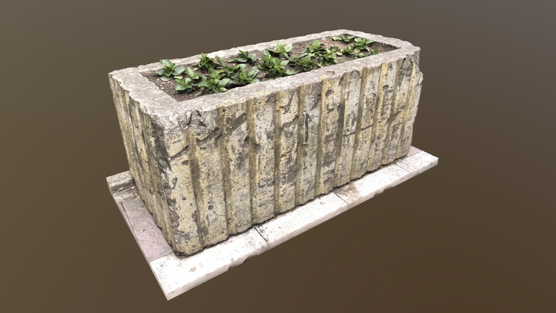 Prishtina City Concrete planter (old, small)