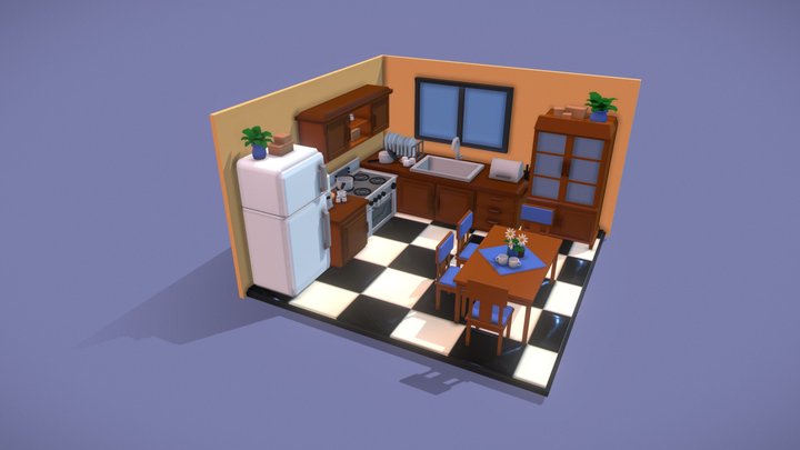 ISOMETRIC KITCHEN 3D Model