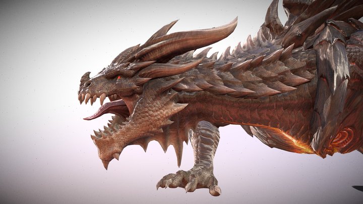 Boss Dragon Animated 3D Model