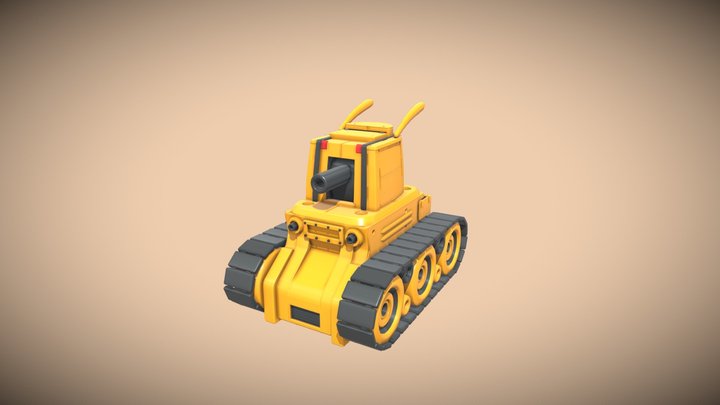 Stylized tank 3D Model