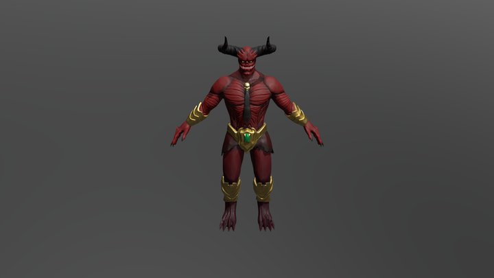 Demon Boss Character 3D Model