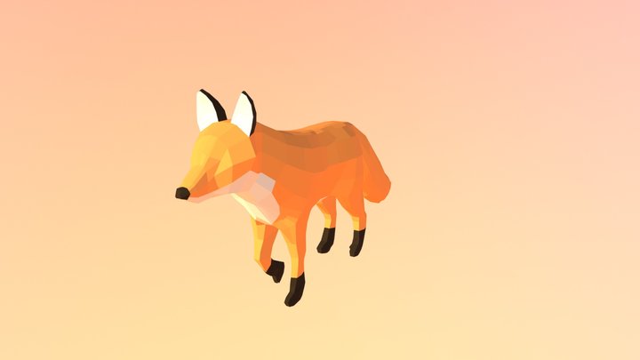 Low Poly Fox 2.0 3D Model