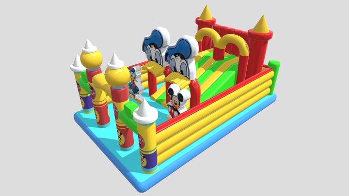 Donald Duck Bouncy Castle Inflatable 3D Model 3D Model