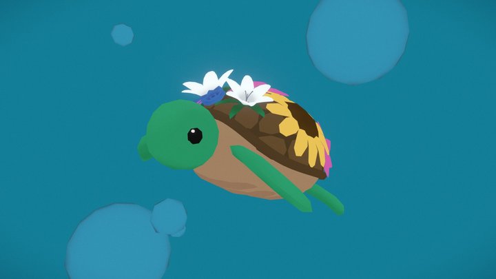 Flower Turtle 3D Model