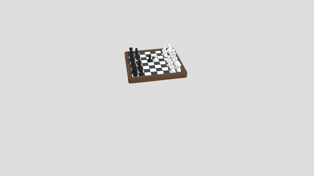 Low poly chessboard