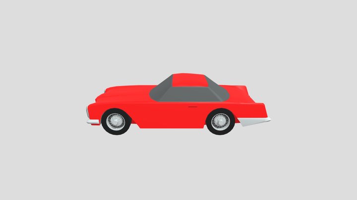 Facel Vega Facel II 1962 lowpoly for 3D-printing