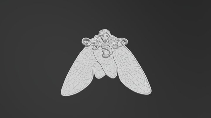 Moth broche 3D Model