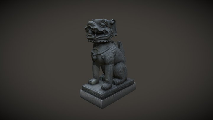 Stone Lion 3D Model