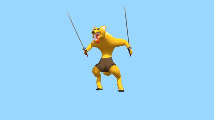 Gnoll (Low-Poly) 3D Model
