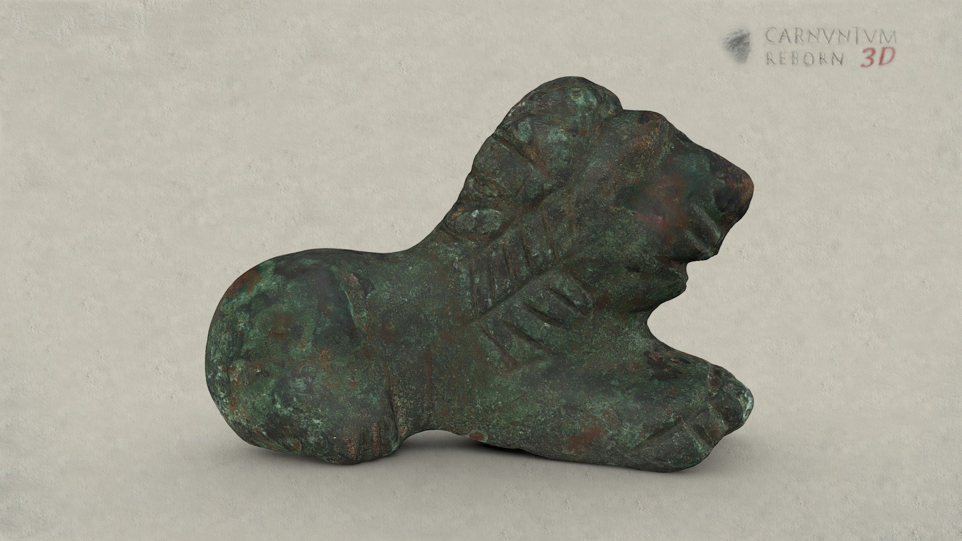 Statuette eines Löwen — Sketchfab embed 3D viewer