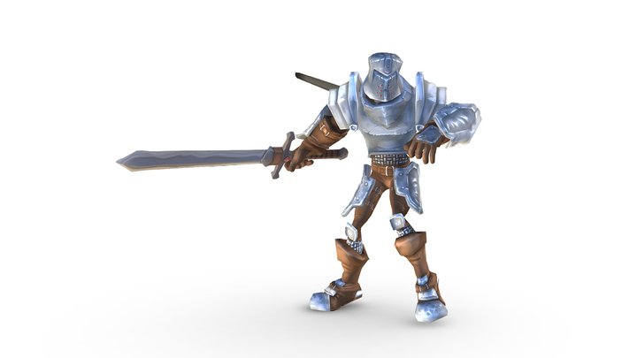 Hand Painted Knight Character Portal Horde ™ 3D Model