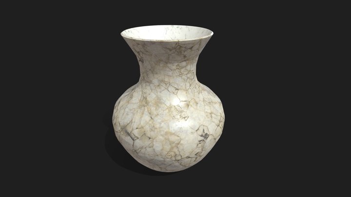 Marble vase low poly – Modello 3D gratuito STL