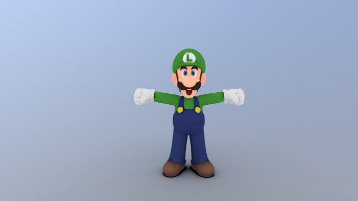 ルイージ風+3d+モデル 3D Model