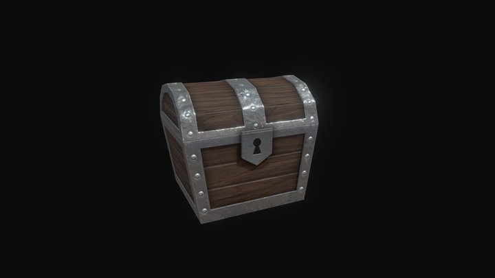 Lowpoly Chest 3D Model