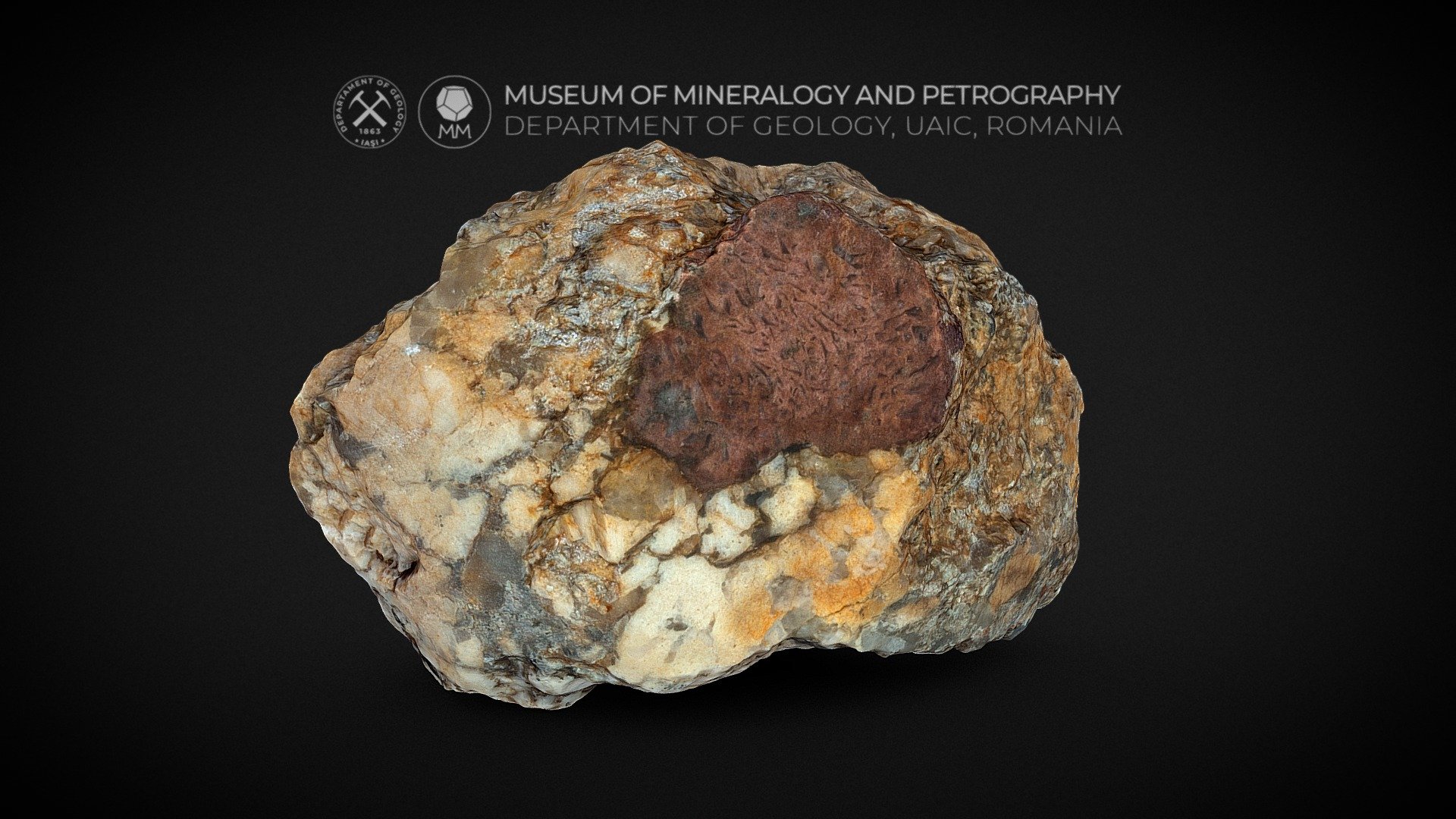 Garnet-quartz intergrowths in Pegmatite - 3D model by Museum of ...