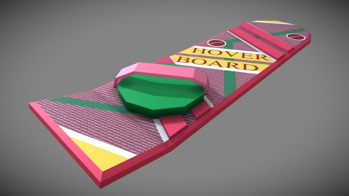 Back to The Future II - Hover Board (Low Poly) 3D Model