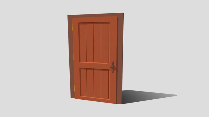 Game Ready - Animated Simple Door 3D Model
