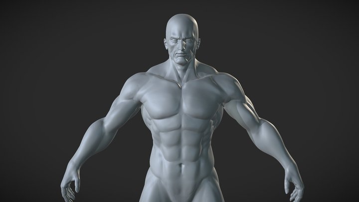 male character sculpt 3D Model