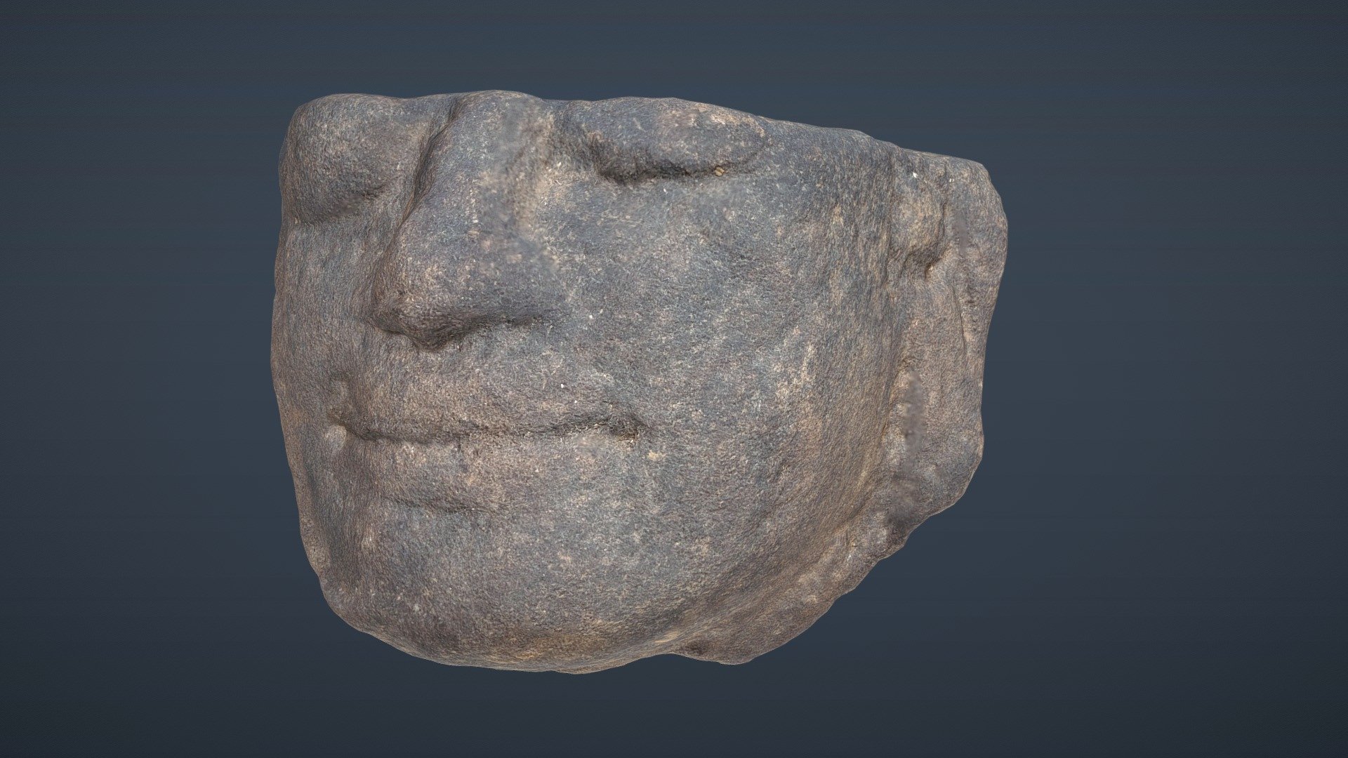 Angkorian sandstone face