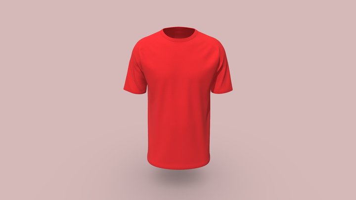 Sporty Raglan Sleeve T- Shirt Design 3D Model