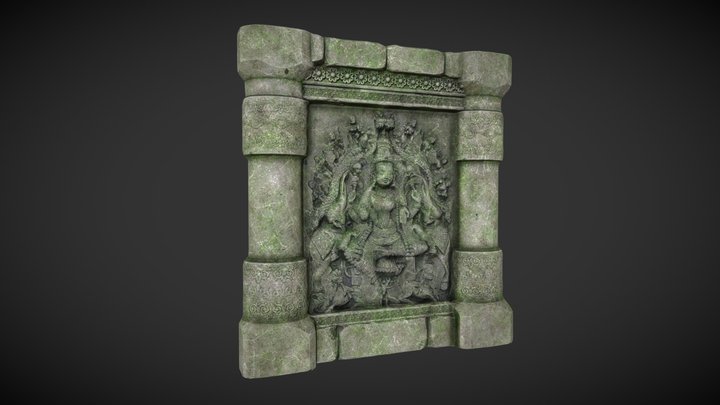 Free India Wall Temple 3D Model