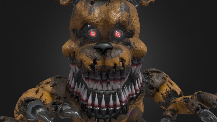 FNaF HW Nightmare Fredbear Remesh & ReTexture – Modèle 3D gratuit STL
