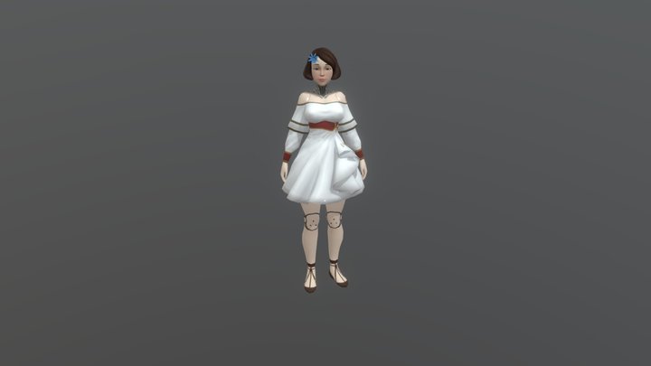 Cute Robot Girl-SaRha Optimized File 3D Model
