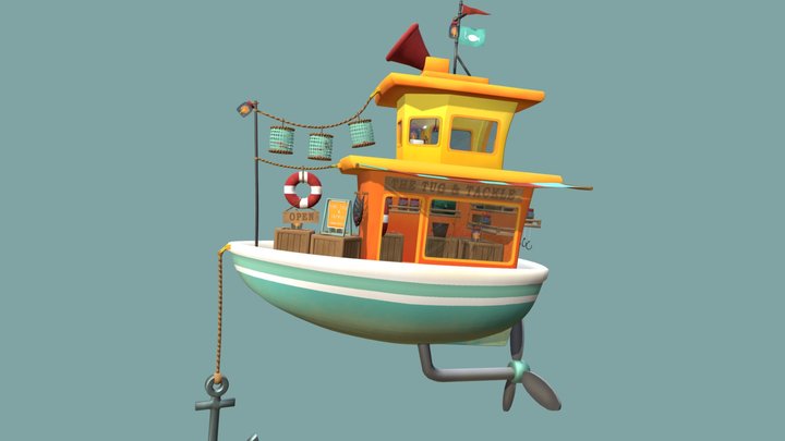 Fishing Shop 3D Model