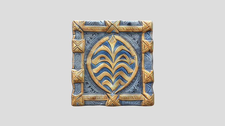 Ancient Floor or Wall Tile 3D Model