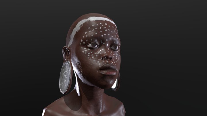 African Girl 3D Model