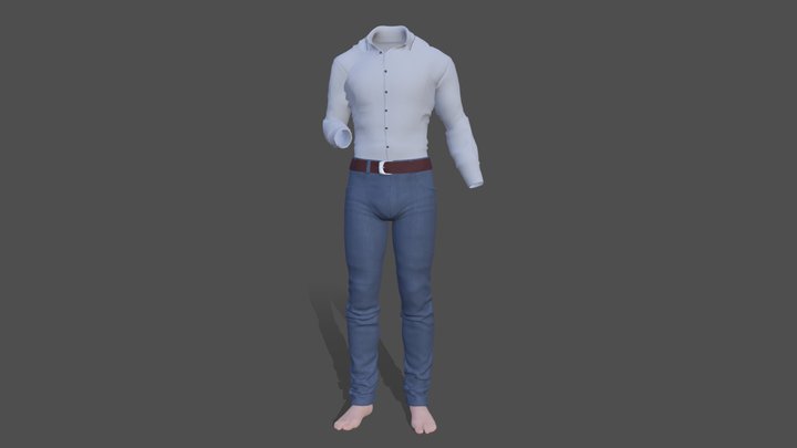Living clothes test - tap+snap 3D Model