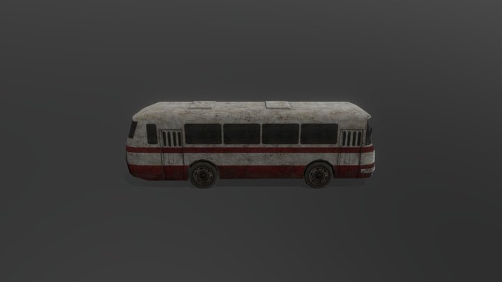 Old soviet bus ZAZ 695 3D Model