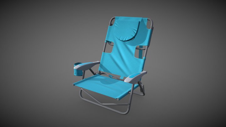 Foldable Lounge Chair 3D Model