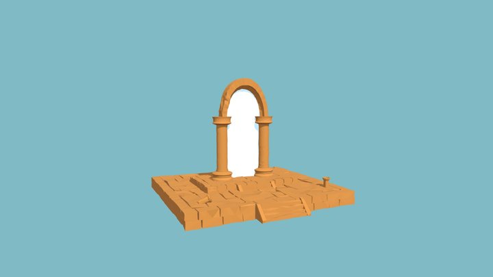 Portal in a Desert (Game Ready) 3D Model