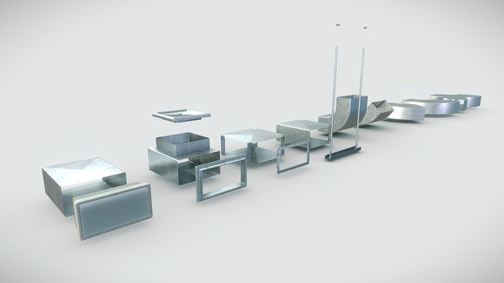 Free modular air duct kit 3D Model