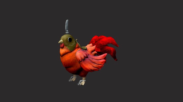 Battle Rooster 3D Model