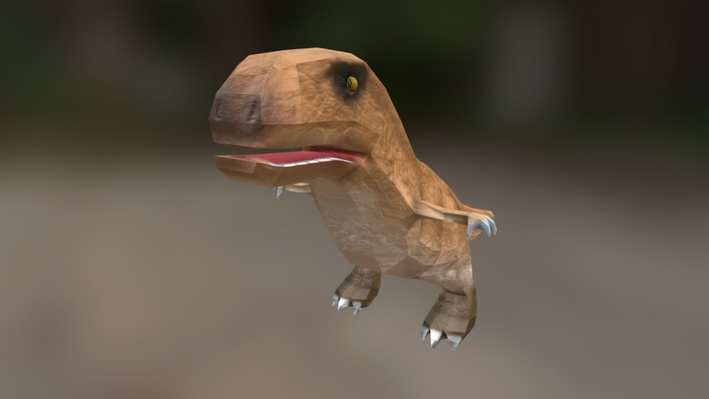 Big Head T- Rex Low Poly