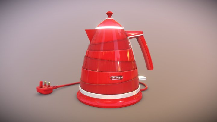 Delonghi Avvolta Kettle Red 3D Model