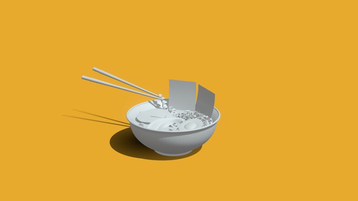 Ramen Bowl Modeled by (Reajon Baker) 3D Model