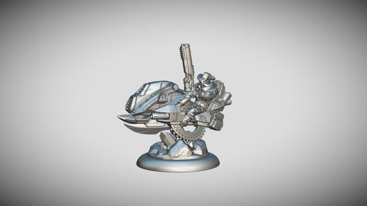 Star Scrappers: Terron Stallion Jetbike Rider 3D Model