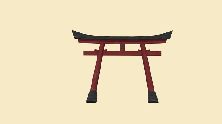 Japnese Torii gate 3D Model