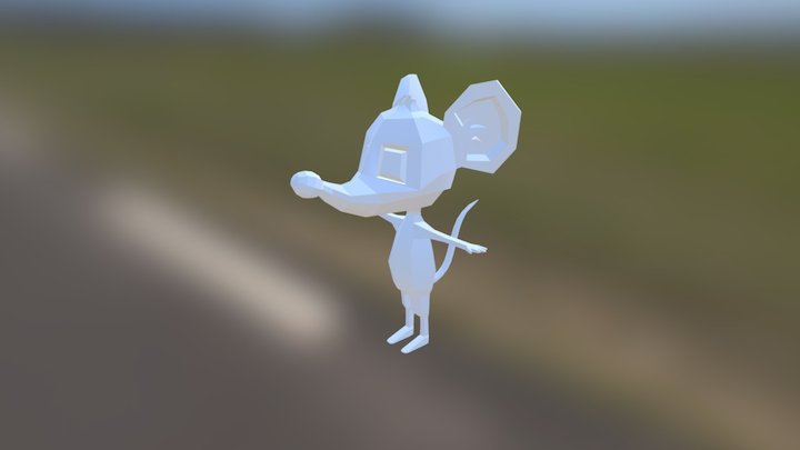 Petronella Cartoon Mouse 3D Model