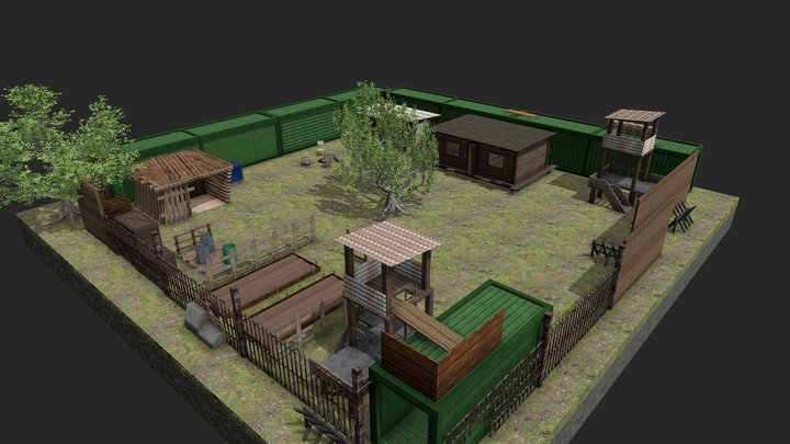 Post-apocalyptic Camp 3D Model