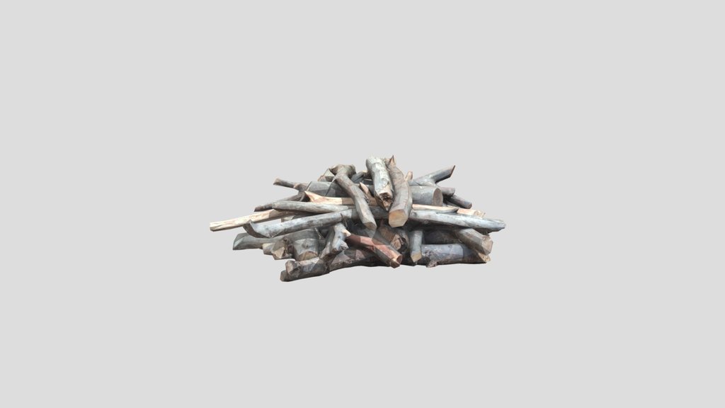 Bundel Of Wooden Logs