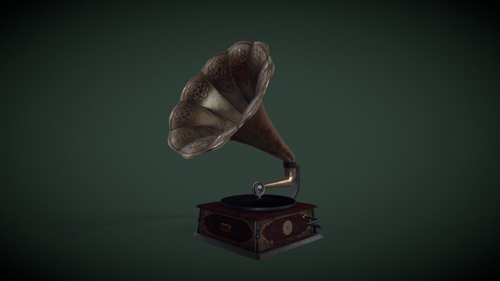Columbia Gramophone 3D Model