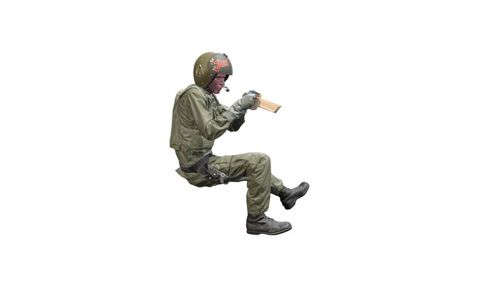 3D Scanned Vietnam Soldier Sculpture 3D Model
