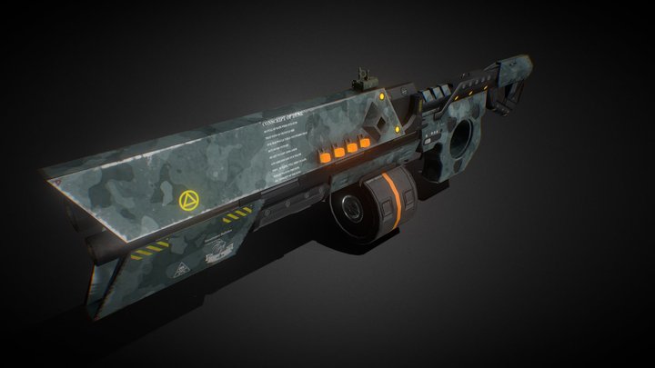 Conscript of Dusk Sci-Fi Shotgun 3D Model