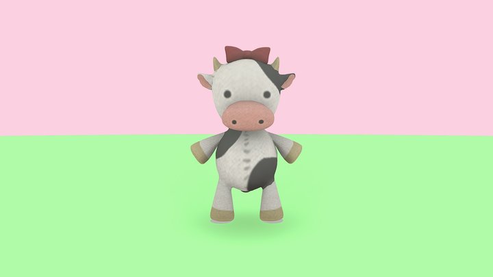The pet cow of Honoka 3D Model