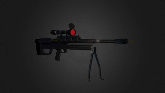 Rifle Antimaterial 3D Model